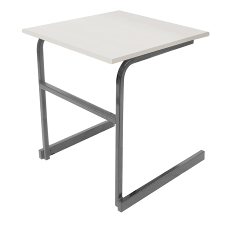 Heavy Duty Cantilever Exam Desk - Dark Grey Legs - Light Grey