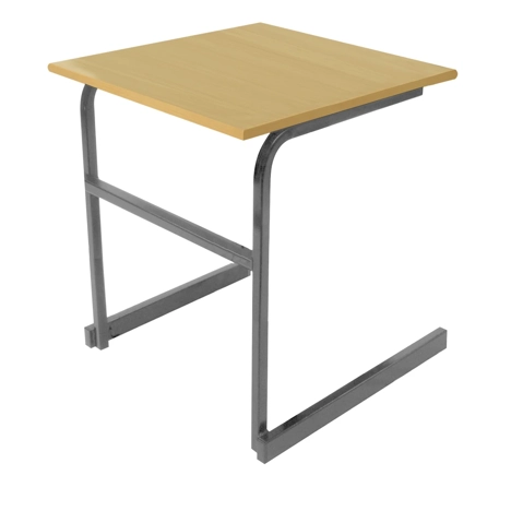 Heavy Duty Cantilever Exam Desk - Dark Grey Legs - Dorset Oak