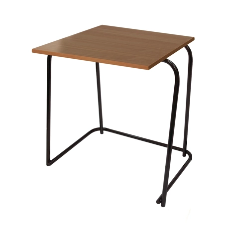 Heavy Duty Nesting Exam Desk - Black Frame - Aida Walnut