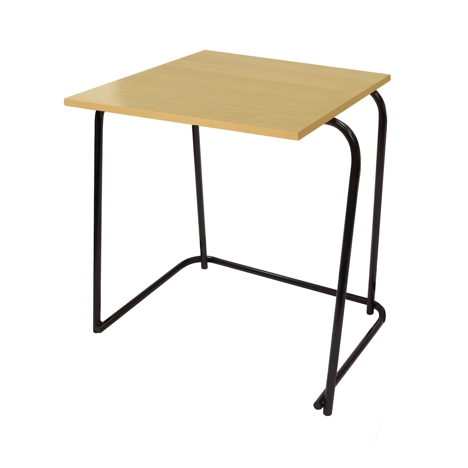 Heavy Duty Nesting Exam Desk - Black Frame - Dorset Oak