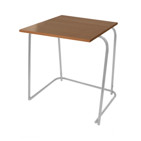 Heavy Duty Nesting Exam Desk - Light Grey Frame - Aida Walnut
