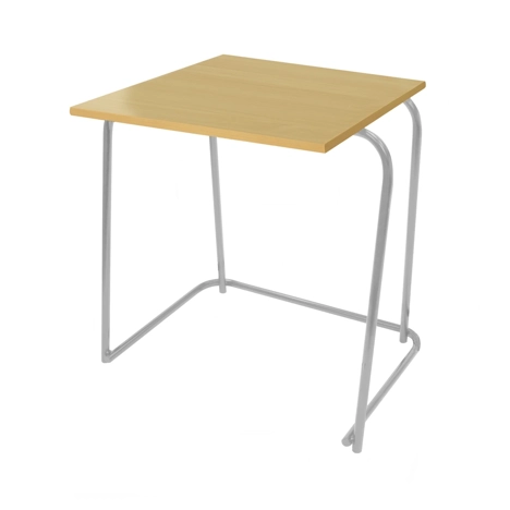 Heavy Duty Nesting Exam Desk - Light Grey Frame - Dorset Oak