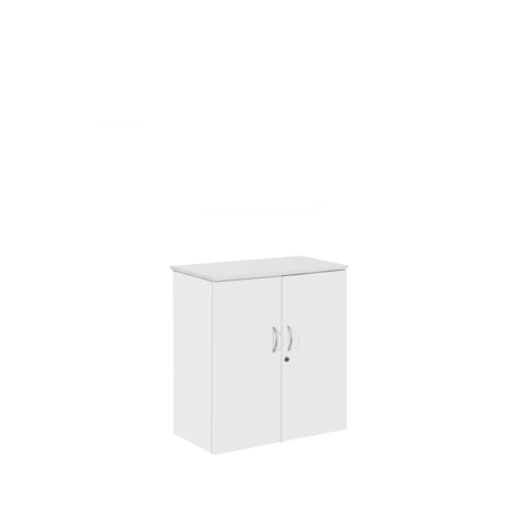 Double Door Lockable Storage Cupboards - 800mm - White