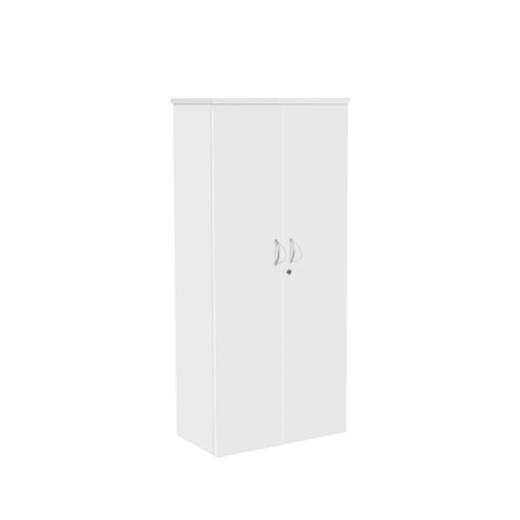 Double Door Lockable Storage Cupboards - 1600mm - White