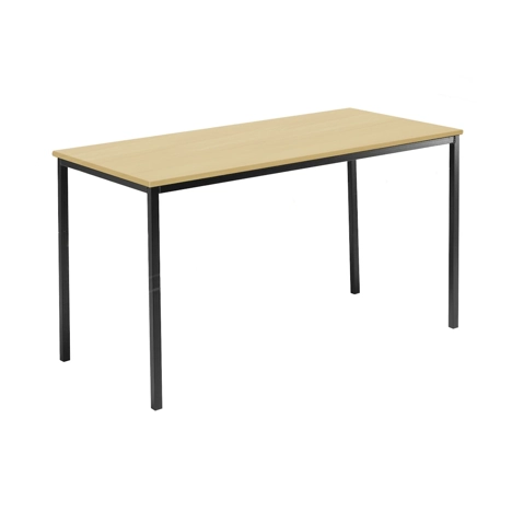 Rectangular Student Spiral Stacking Table - 1500 - 710 High - Black Frame - Kobey Ash