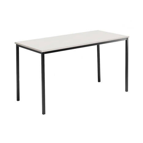Rectangular Student Spiral Stacking Table - 1500 - 710 High - Black Frame - Light Grey