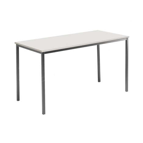 Rectangular Student Spiral Stacking Table - 1500 - 710 High - Dark Grey Frame - Light Grey