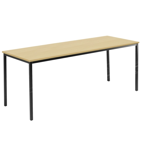 Rectangular Student Spiral Stacking Table - 1800 - 710 High - Black Frame - Kobey Ash