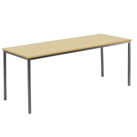 Rectangular Student Spiral Stacking Table - 1800 - 710 High - Dark Grey Frame - Kobey Ash