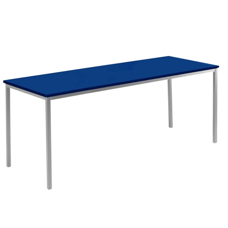 Rectangular Student Spiral Stacking Table - 1800 - 710 High - Light Grey Frame - Blue