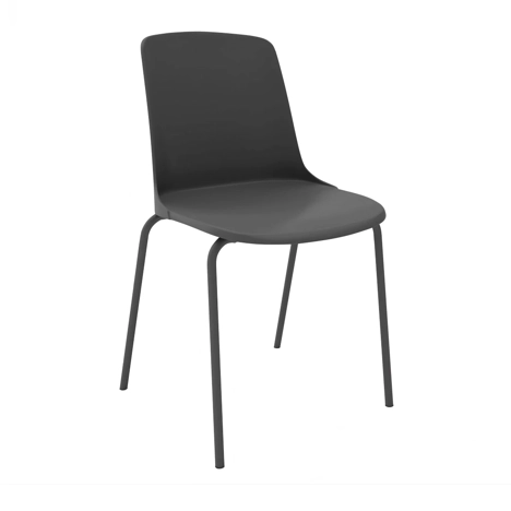 UNO Conference Chair with Colour Matched Frame - Black