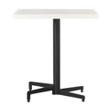 Werzalit Square White Table with Madrid Flip-top Base
