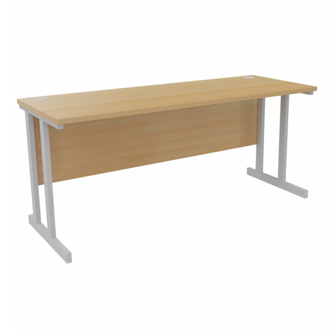 Platinum Range - VDU Workstation - 1600mm - Panel End Leg - 600mm - Oak