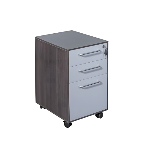Nero - Executive 3 Drawer Mobile Under Desk Pedestal
