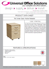 DATA SHEET - STMP3TALL - Under Desk Mobile Pedestal