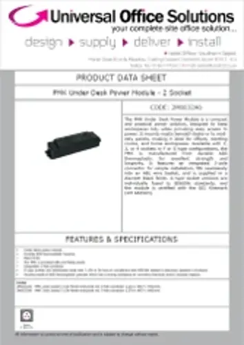 DATA SHEET - PMK Under Desk Power Module (2M6032A6)