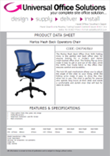 DATA SHEET - Marlos Mesh Back Operators Chair (CH0790)