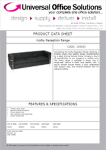 DATA SHEET - Korby Reception Range (SJ0093)