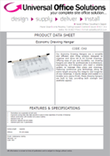 DATA SHEET - Economy Drawing Hanger (EA0)
