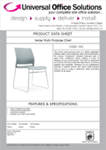 DATA SHEET - Verse Multi-Purpose Chair (PSC)