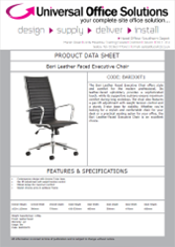 DATA SHEET - Bari Leather Faced Executive Chair (BARI300T1)