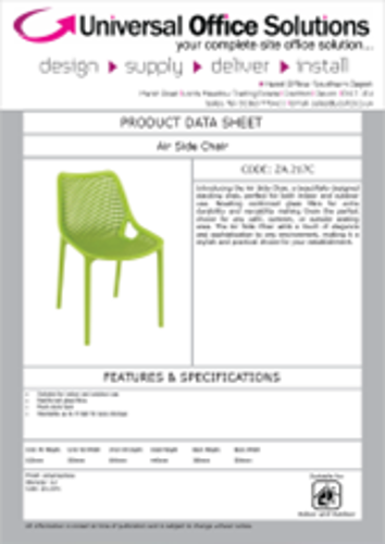 DATA SHEET - Air Side Chair (ZA.217C)