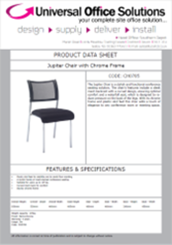DATA SHEET - Jupiter Chair with Chrome Frame (CH0785)
