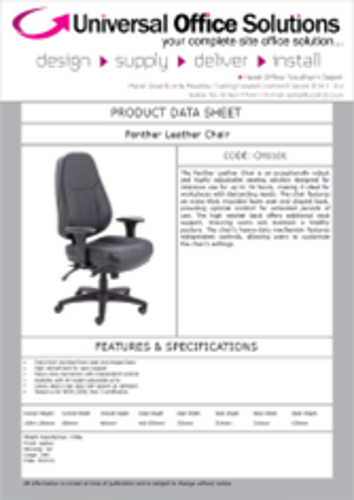 DATA SHEET - Panther Leather Chair (CH1101)