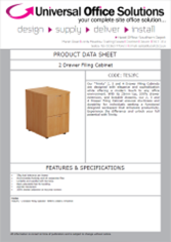 DATA SHEET - 2, 3, 4 Drawer Filing Cabinet (TES4FC)