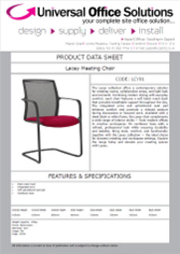 DATA SHEET - Lacey Meeting Chair (LCY01)