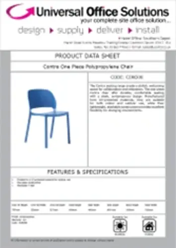 DATA SHEET - Contra One Piece Chair (CON300 CON301)
