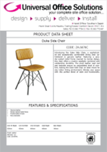 DATA SHEET - Duke Side Chair (ZA.6676C)