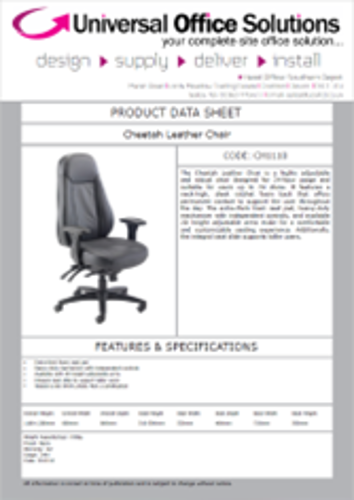 DATA SHEET - Cheetah Leather Chair (CH1110)