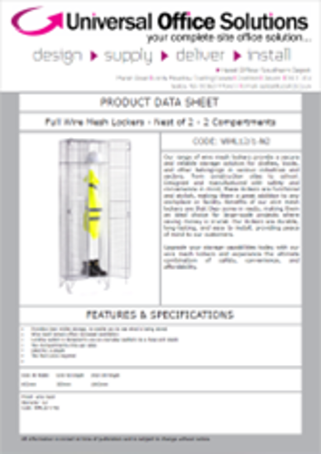 DATA SHEET - Full Wire Mesh Lockers (WML12)