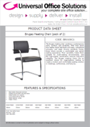 DATA SHEET - Bruges Meeting Chair (BRU100C1)