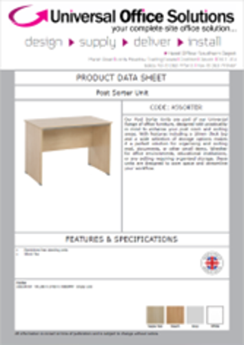 DATA SHEET - Post Sorter Unit (A5SORTER)