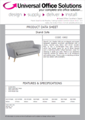 DATA SHEET - Skandi Sofa (6982)