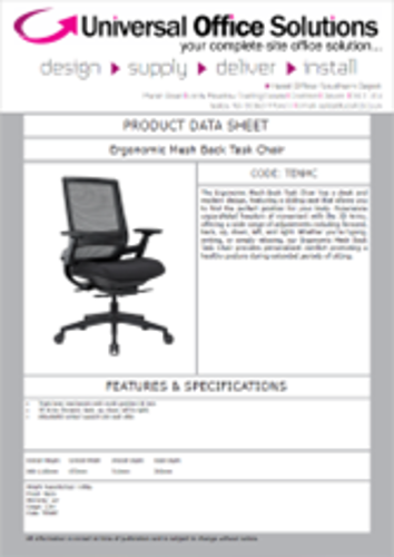 DATA SHEET - Ergonomic Mesh Back Task Chair (TENMC)