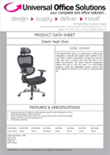DATA SHEET - Chachi Mesh Chair (CH1910)