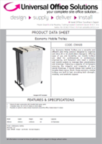 DATA SHEET - Economy Mobile Trolley (EMA0B)