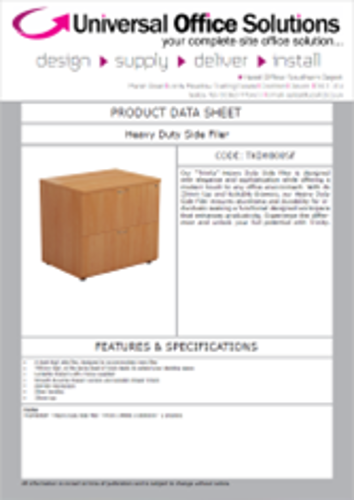 DATA SHEET - Heavy Duty Side Filer (TKDH800SF)
