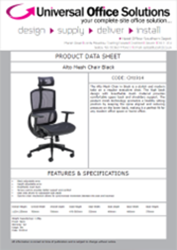 DATA SHEET - Alto Mesh Chair Black (CH1914)
