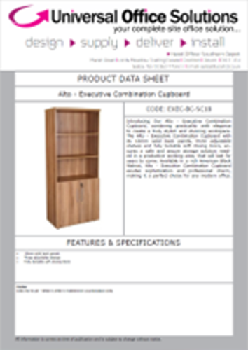 DATA SHEET - Alto - Executive Combination Cupboard (EXEC-BC-SC18)