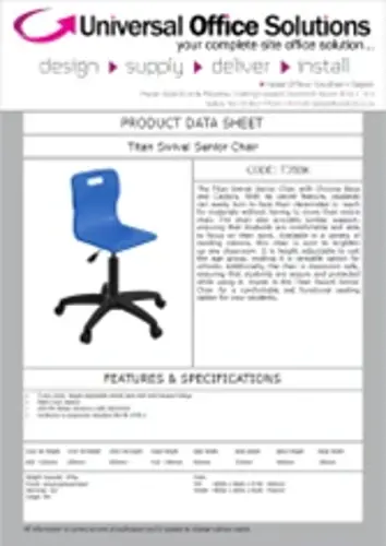 DATA SHEET - Titan Swivel Senior Chair (T35BK)