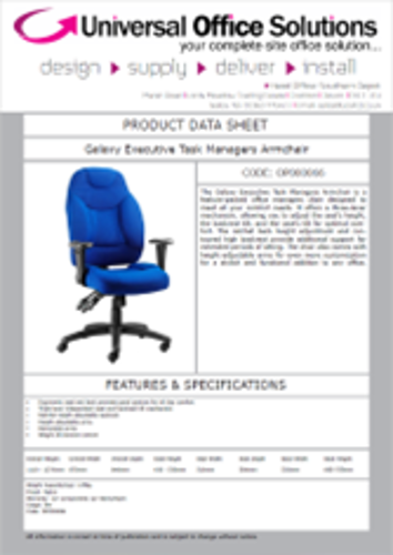 DATA SHEET - Galaxy Executive Task Managers Armchair (OP000066)
