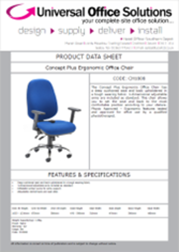 DATA SHEET - Concept Plus Ergonomic Office Chair (CH1808)
