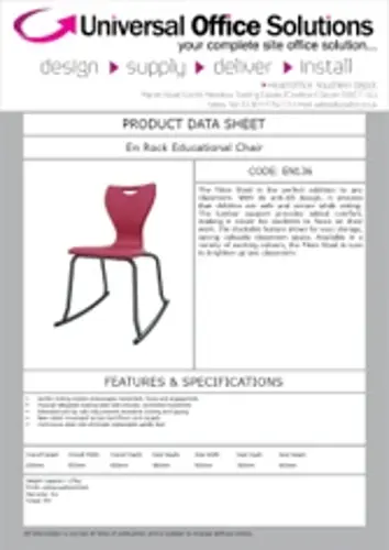 DATA SHEET - En Rock Educational Chair (EN136)