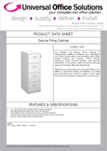 DATA SHEET - Deluxe Filing Cabinet (LF4)