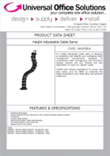 DATA SHEET - Height Adjustable Cable Spine (HASP)