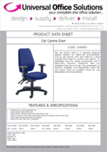 DATA SHEET - Call Centre Chair (CH0905)
